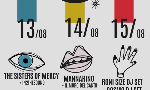 Cinzella Festival 2023_dal 13 al 15 agosto: The Sisters of Mercy, In2thesound, Mannarino, Il Muro del Canto, Cosmo (dj set), Roni Size e Whitemary